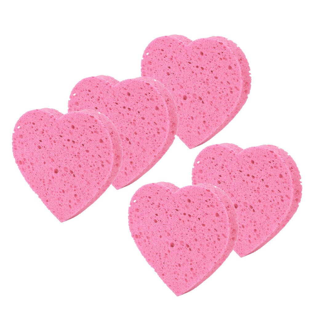 10pcs Exfoliating Facial Cleaning Cellulose Sponge