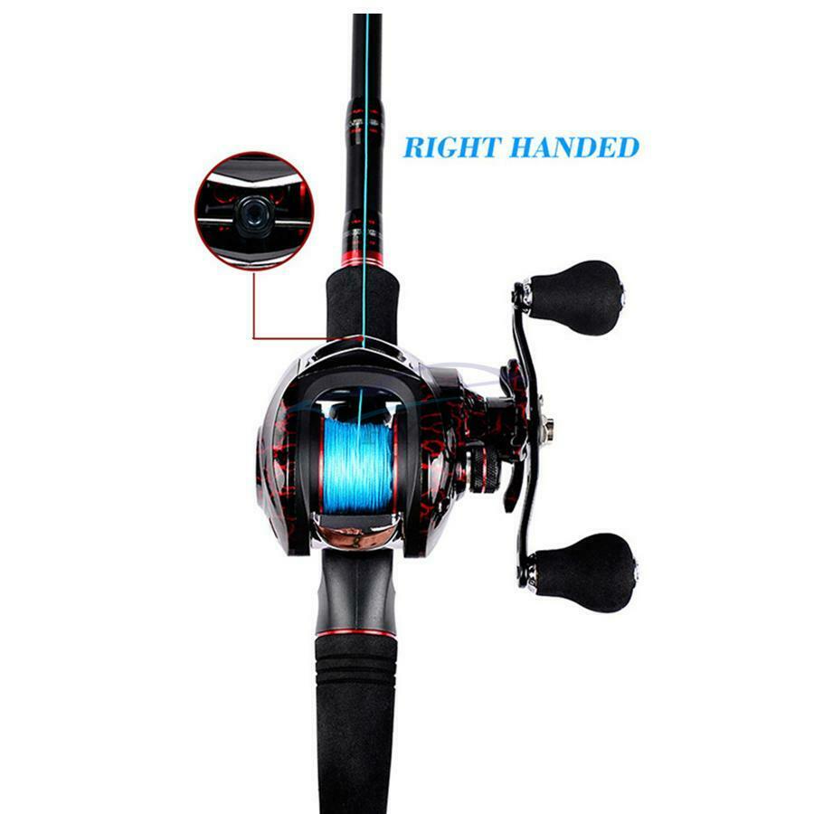 1×Right Hand Dual Drag System Fishing Baitcasting Reel For Lakes Rivers Offshore