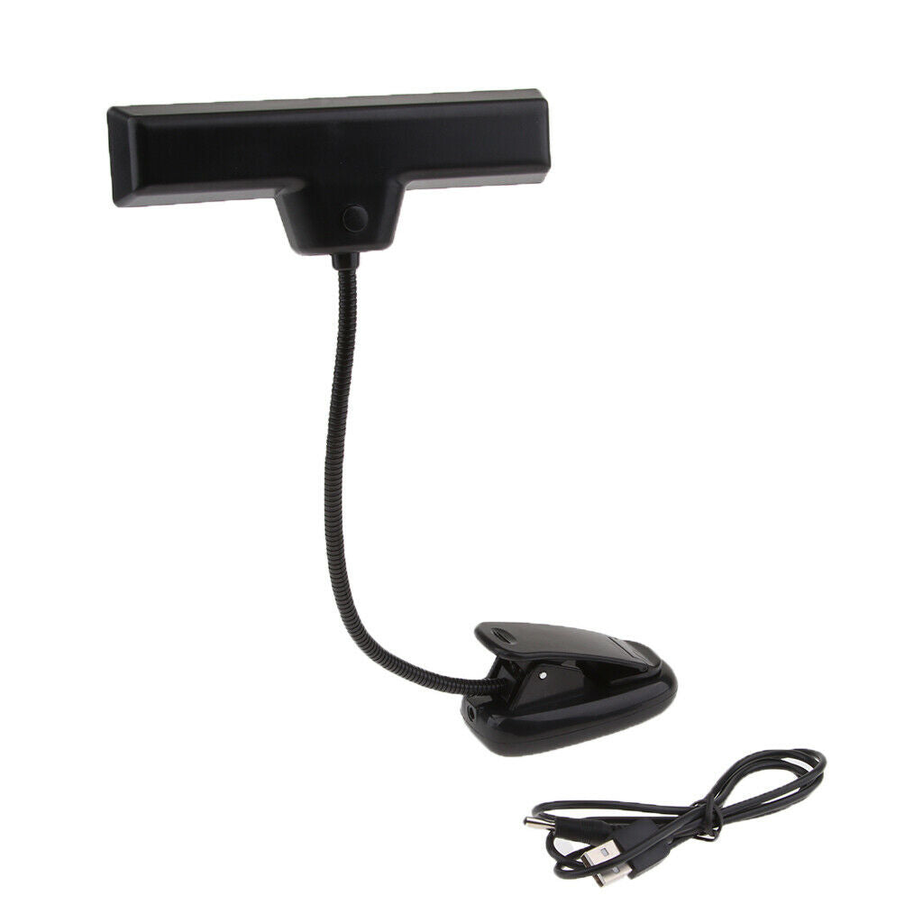 Rechargeable USB Clip with 10 LED Lamps for Music Stands for Studying Reading