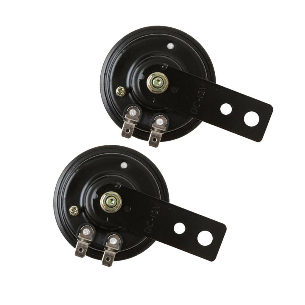 2 Pieces Motorcycle Car Electric 12V 1.5A 110dB Warn Loud Air Horn Trumpet