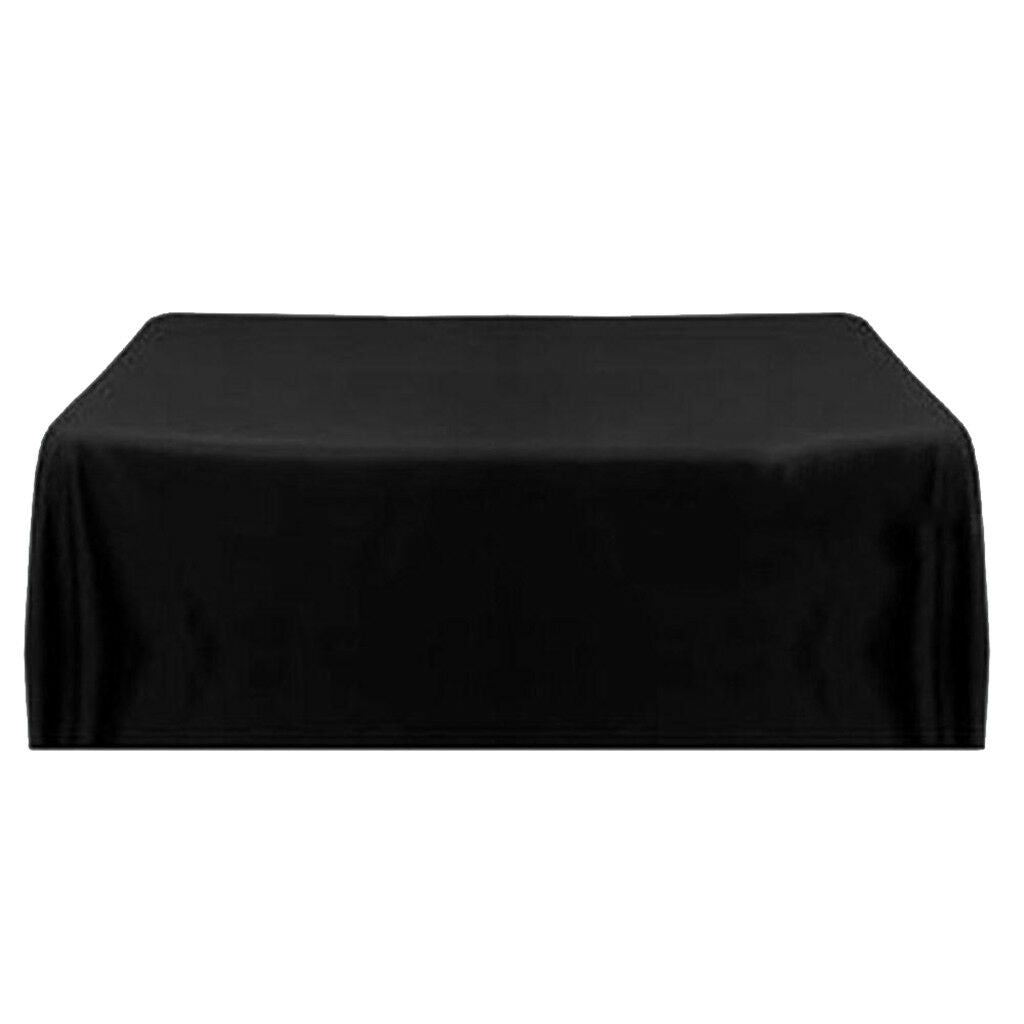 57'' Tablecloth Square Satin Banquet Table Cover For Wedding Party - Black