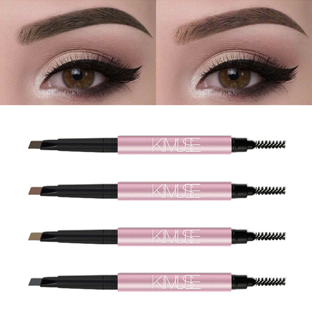 Waterproof Eyebrow Pencil Long Lasting Dual Ends Brow Definer Pen Grey