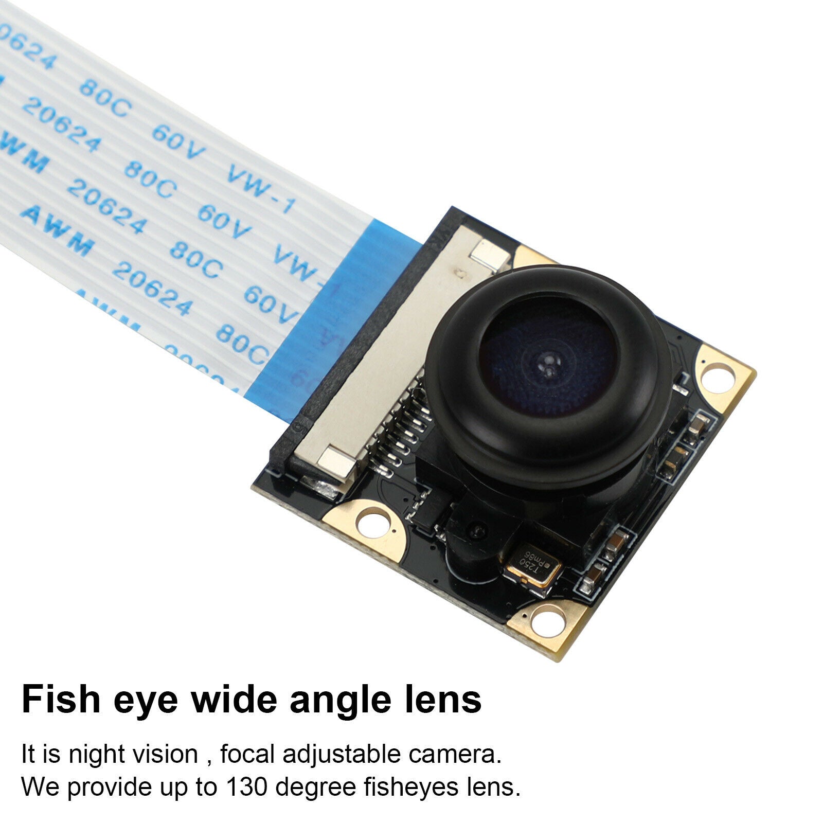 Fisheyes 130 Degree 5Mp Infrared Light Night Vision Camera for Raspberry Pi4B/3B
