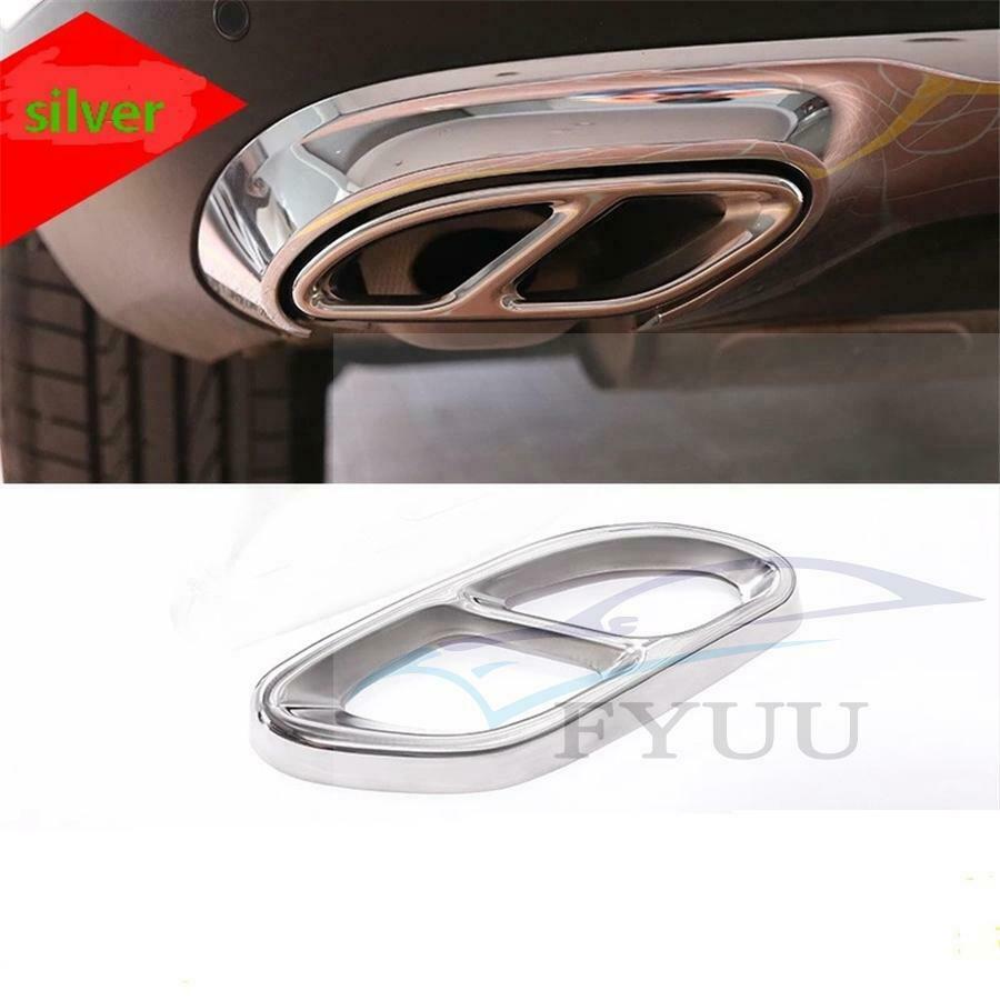 For Mercedes-Benz E-Class W212 W213 Pair Rear Cylinder Exhaust Pipe Cover Trim