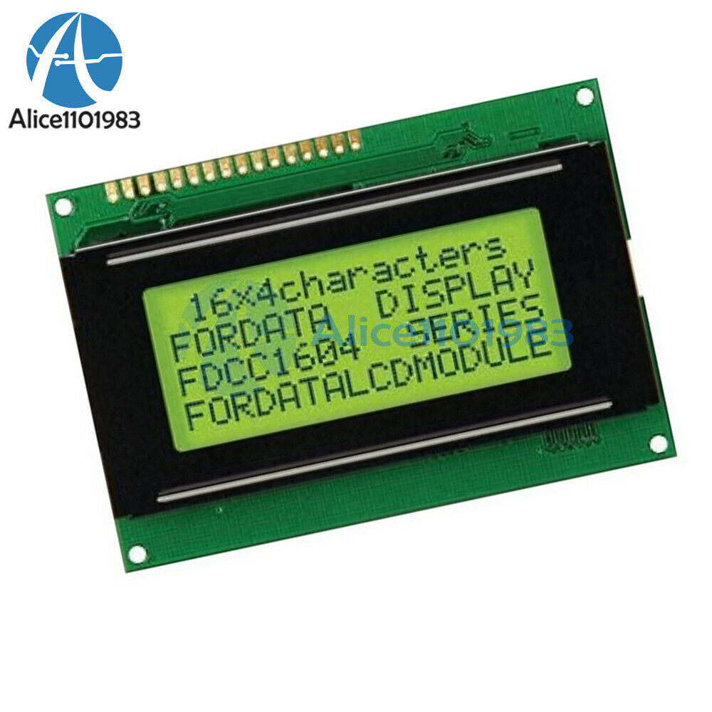 2PCS 5V LCD 16x4 1604 Character LCD Display Module LCM Yellow Blacklight Arduino