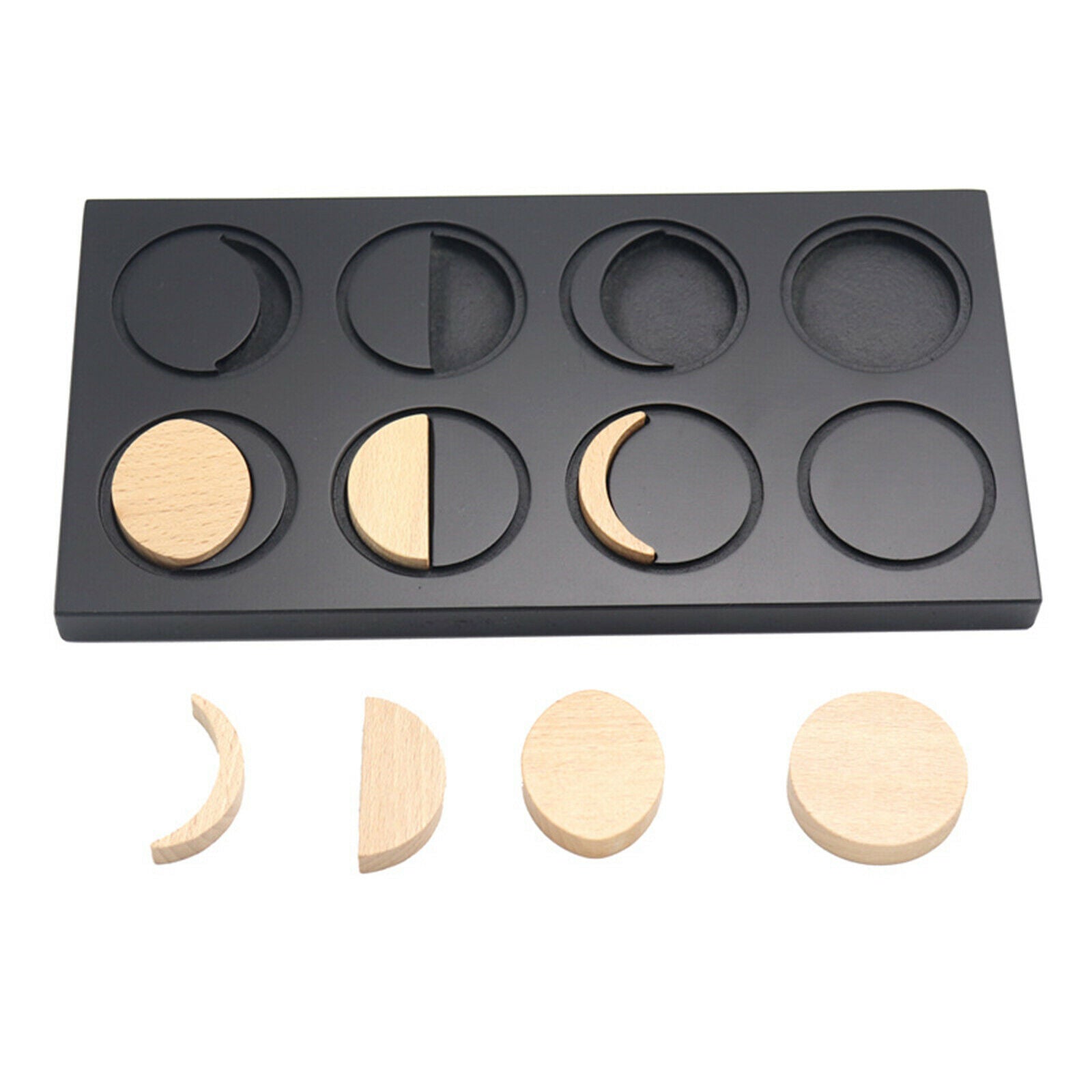 Science Toys Phases of Moon Puzzles Board Toys Playset for Toddlers Kids