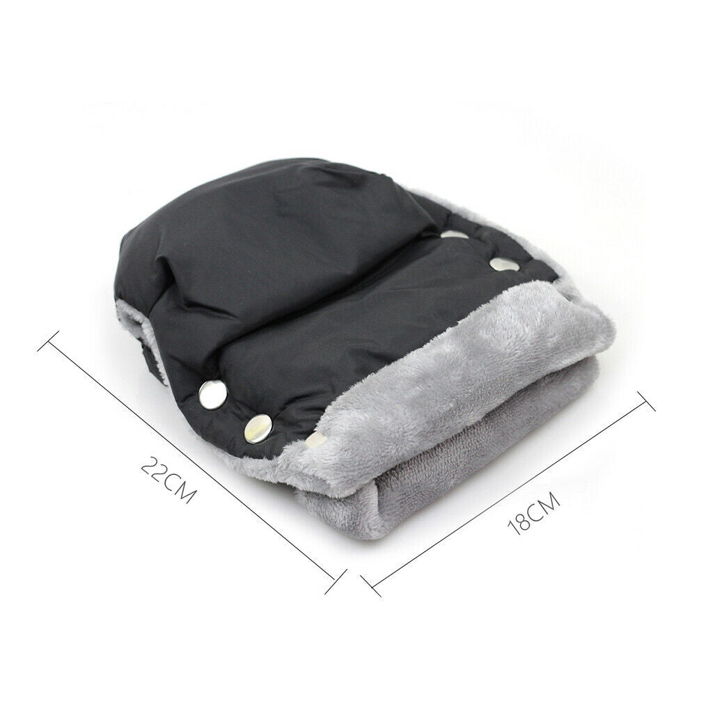 2 Baby Pushchair Gloves Warm Comfort Anti-Freeze Hand Gloves For Women Black