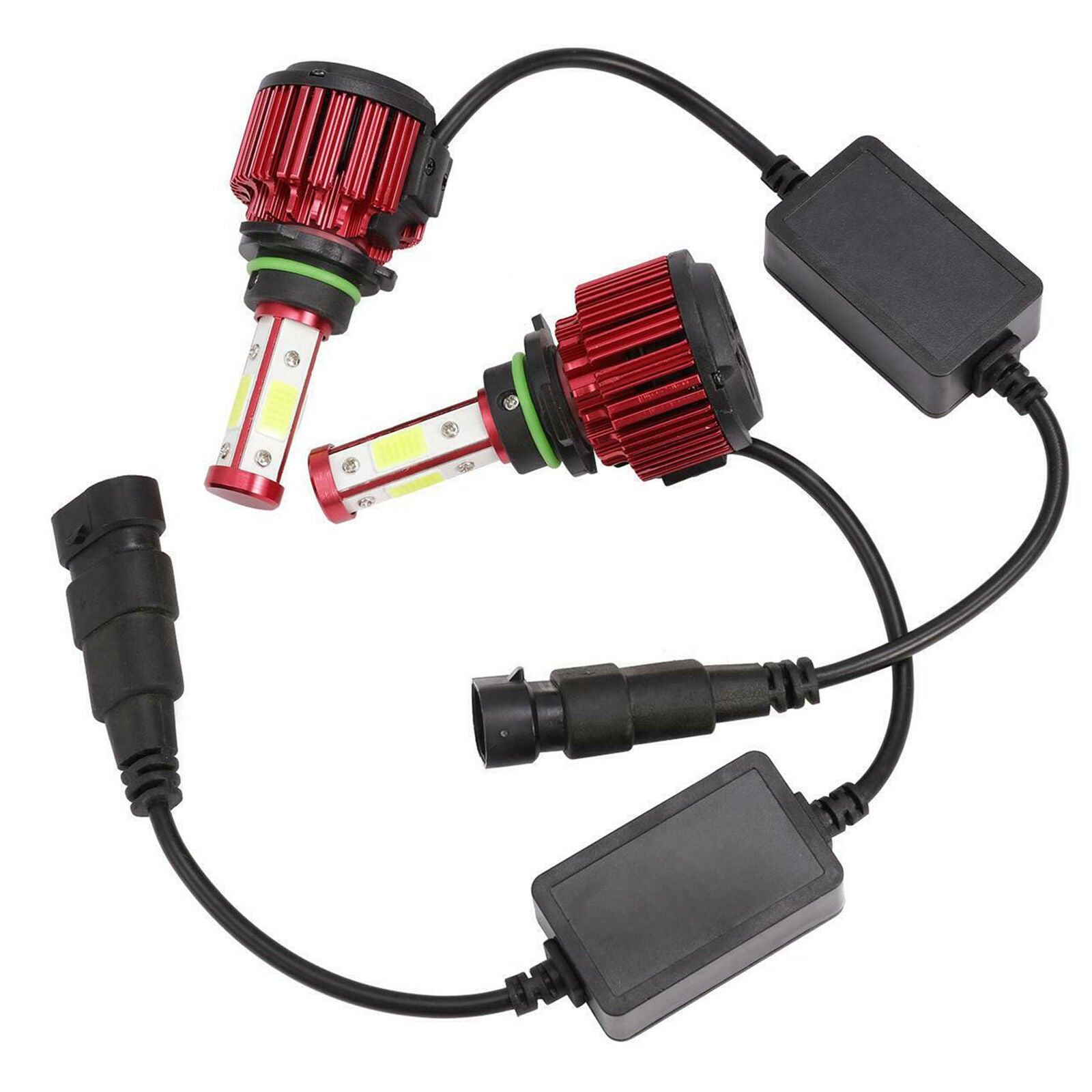 4-sides LED Headlight Kit 9006 HB4 HB4U 6000K 2600W 390000LM Fog Bulbs Pair