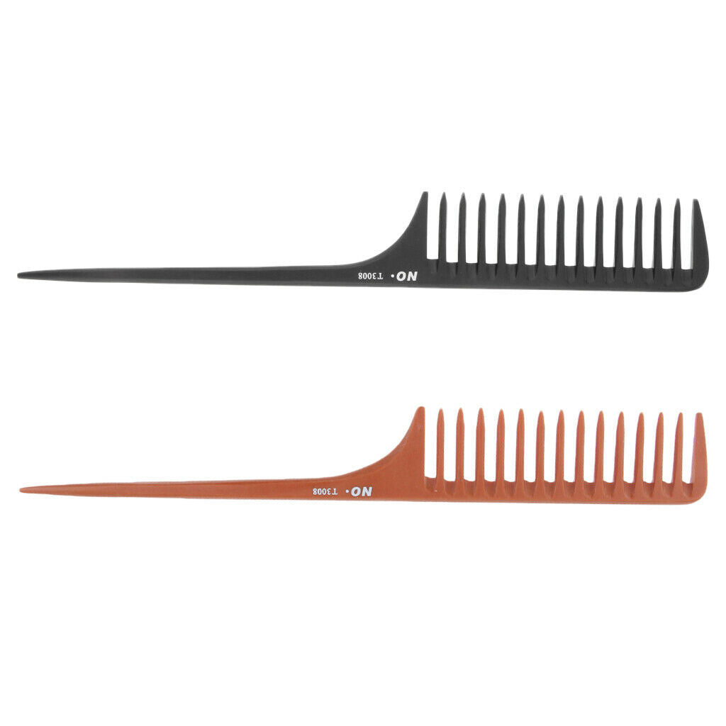 2Pcs Wide Tooth Anti-static Hairdressing Styling Hair Cutting Detangling Large