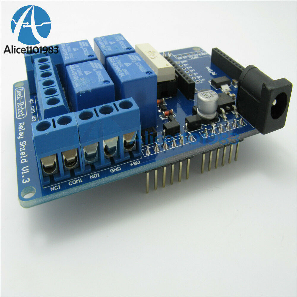 70W DC 9V 4 Mechanical Relay Module Shield For Arduino UNO R3 XBEE 315 433MHz RF