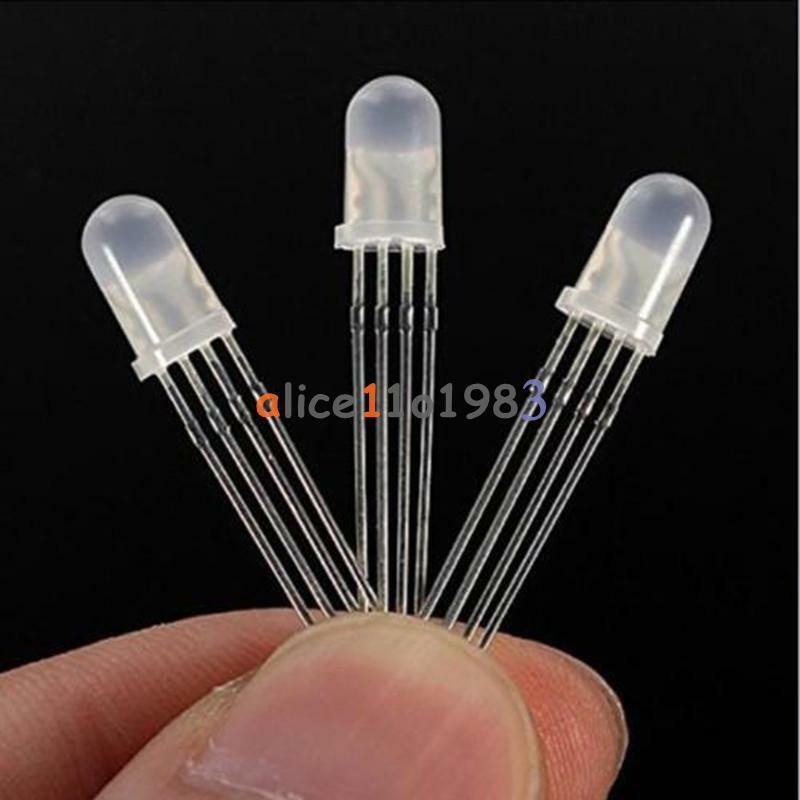 15Pcs 4-PINS F5 5MM LED RGB Common Cathode Super Bright Bulb Lamp New