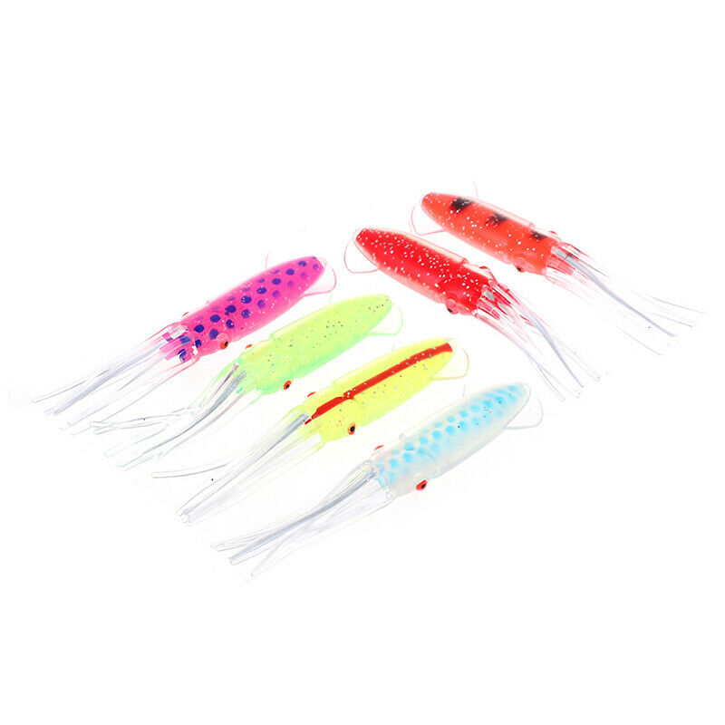 6pcs/lot Squid Jigs Silicone Fishing Lure Soft Bait Octopus Fishing Tac bnLDU Rf