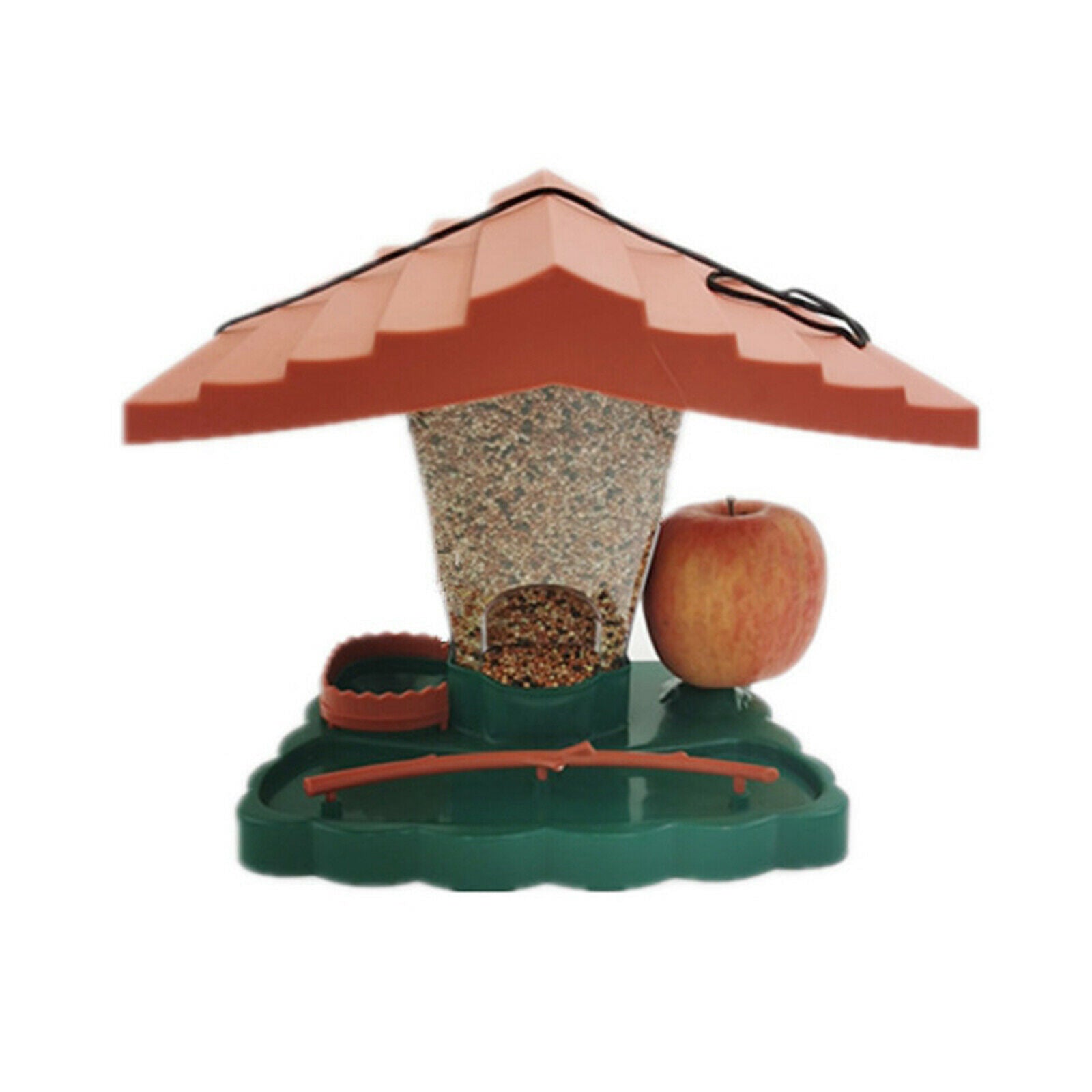 Hanging Bird Feeder for Garden with Roof Rainproof Balcony Decor Ornaments