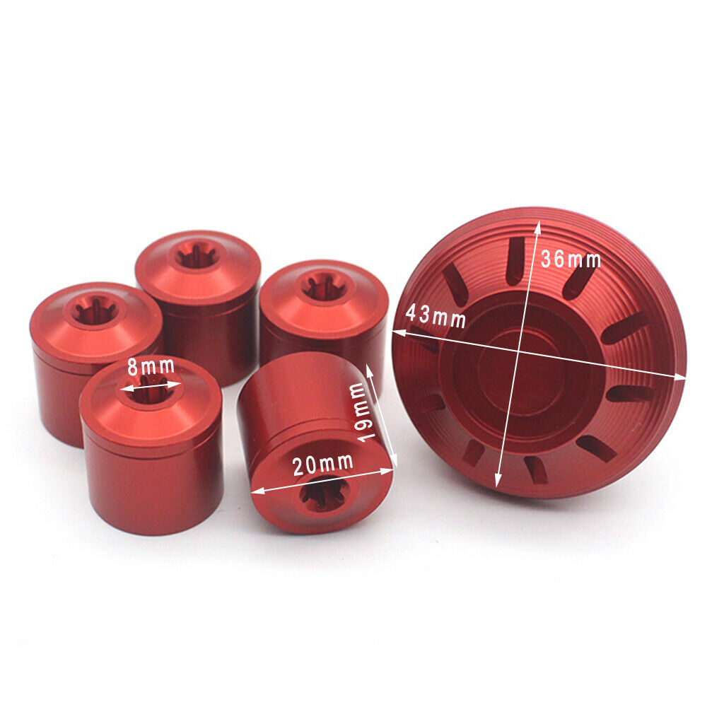Motorcycle Hubcaps Wheel Side Covers Aluminum Alloy for Piaggio Vespa Red