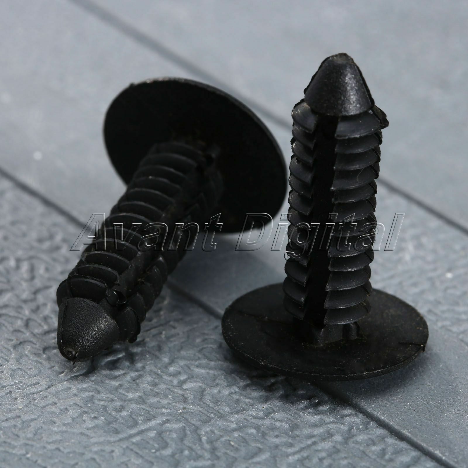 50 Plastic Screw Fastener Rivet Bumper Hood Fender Splash Guard Retainer Clips