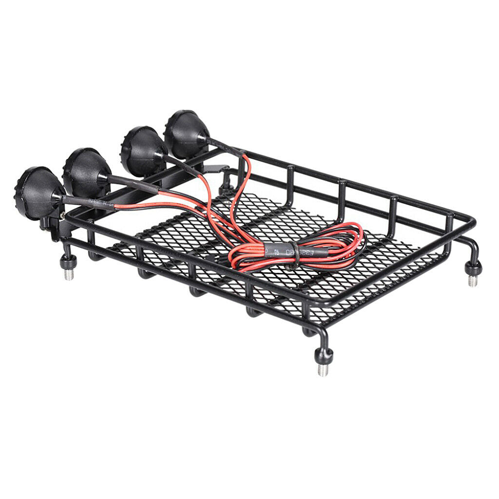 rc 1:10 roof rack luggage rack led light bar for hpi cc01 axial scx10 d90