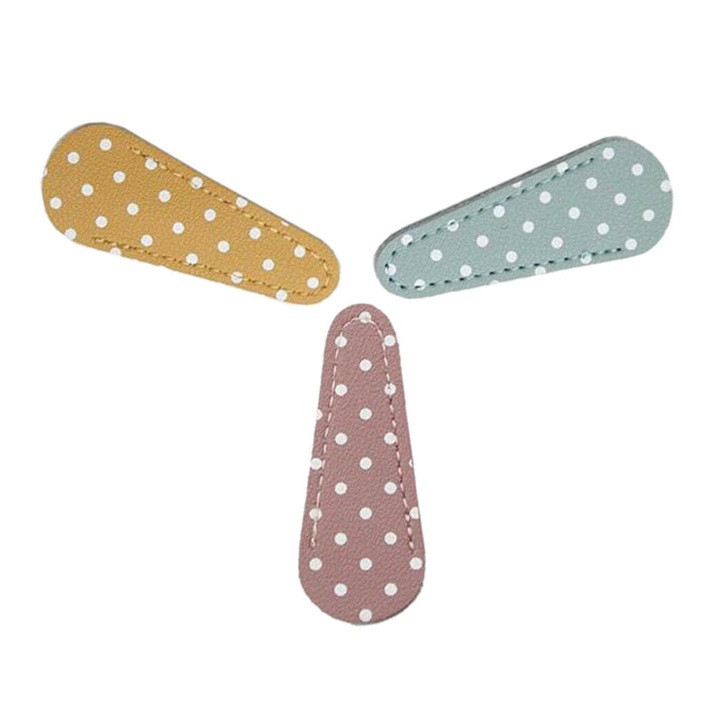 3x Polka Dot Leather Sewing Scissors Sheath Safety Scissors Protection Cover