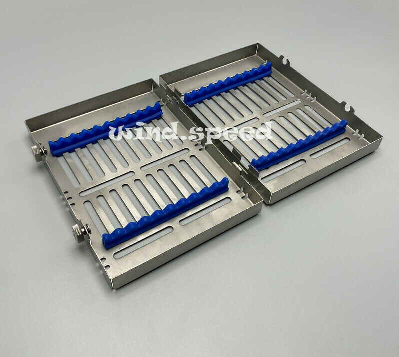 1pc Dental SS Autoclave Sterilization Cassette Rack Tray Box For 10 Instrument