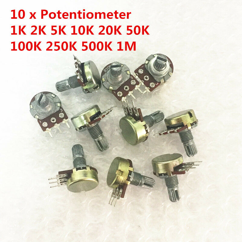 10 PCS WH148 B10K Linear Potentiometer Pot 1K 2K 5K 10K 100K 500K 1M for Arduino