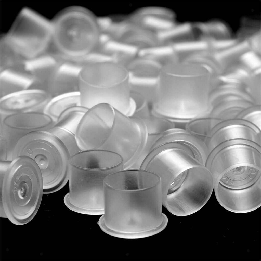 1000x  Caps Made of Plastic Ink Cups in S Size Transparent