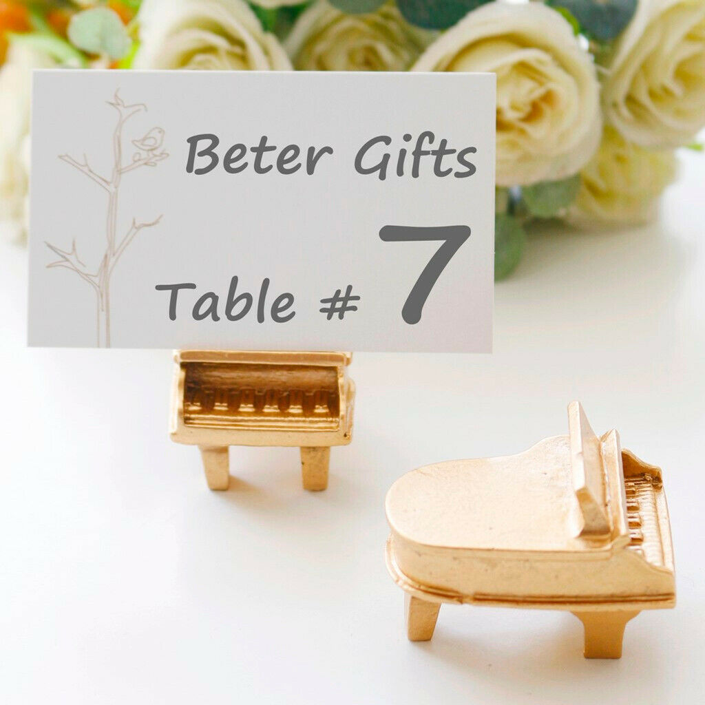 Piano Shaped Table Number Stand Place Card Holders Clips Party Event Table Decor
