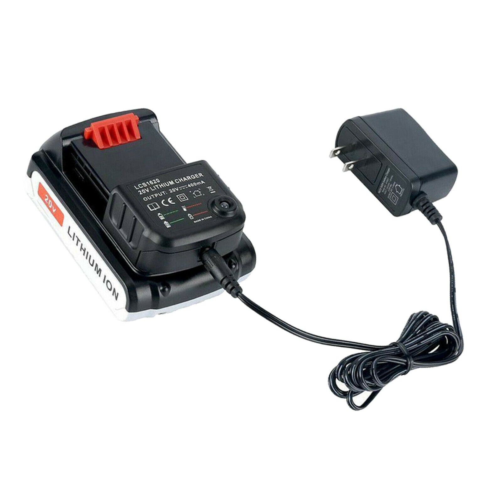 LCS1620 20V Lithium Ion Battery Charger for Black & Decker LB20 US Plug