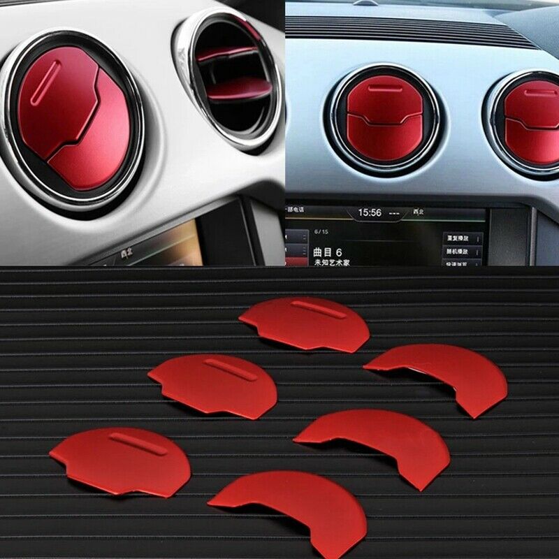 6X Aluminium Car Dashboard Trim AC Air  Vent Outlet Cover  Circle TriY2