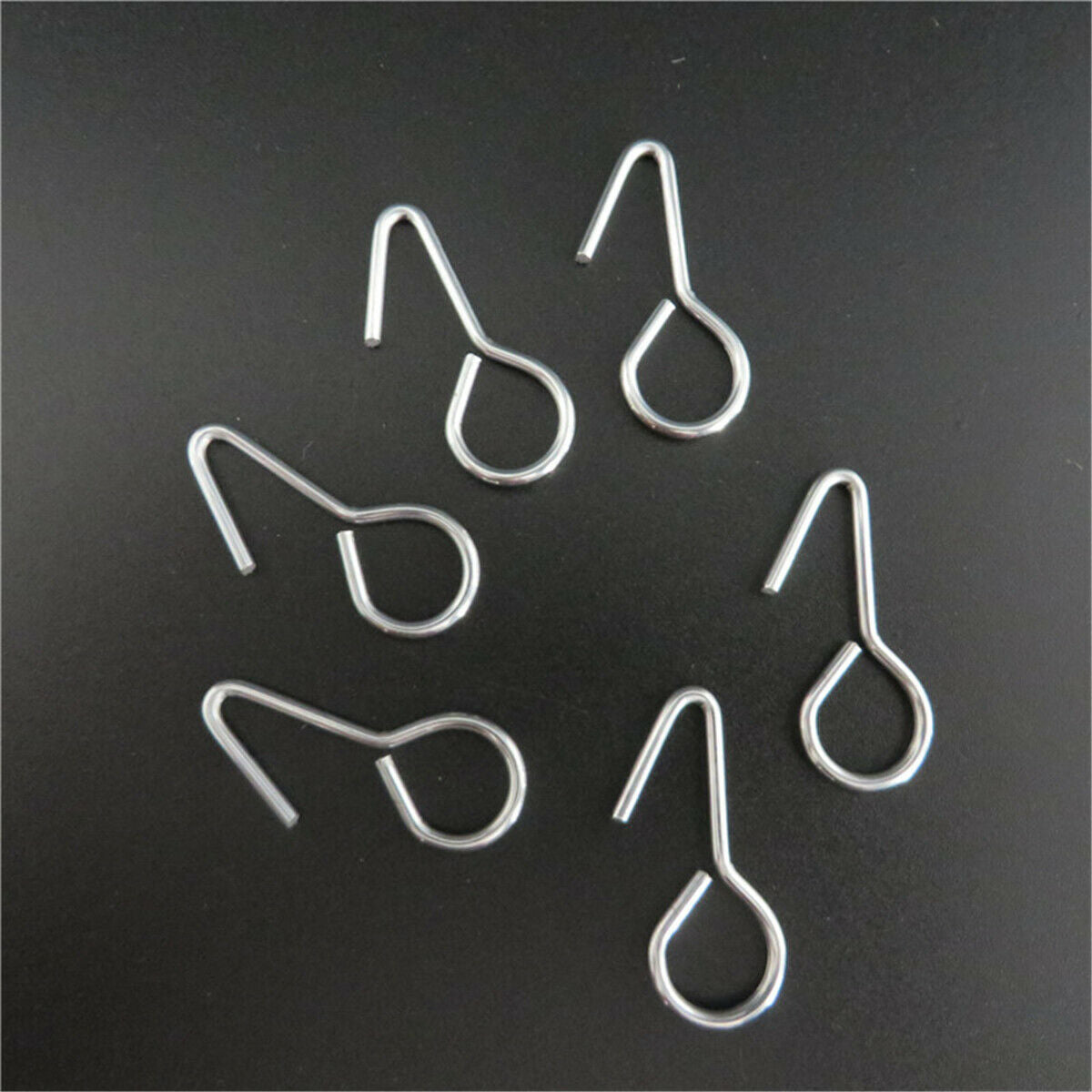 100X 1.5*28mm Metal Ring Tail S-Hooks For General Car Truck SUV Auto Seat Covers