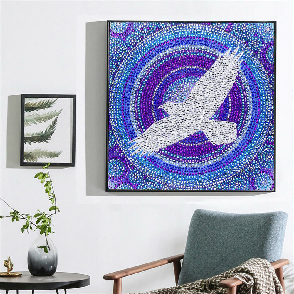 Wall Picture Full Special Shaped Drill DIY Flying Doves Diamond Painting @