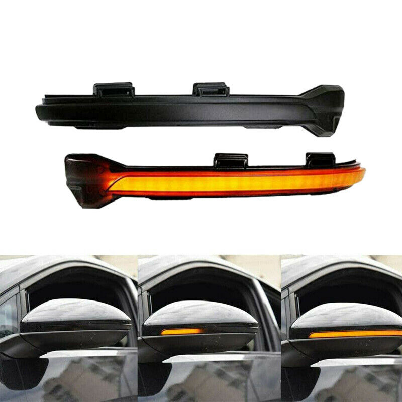 Car Dynamic LED Turn Signal Rearview Mirror Indicator Light For-Golf 7 Mk7 7.5C9
