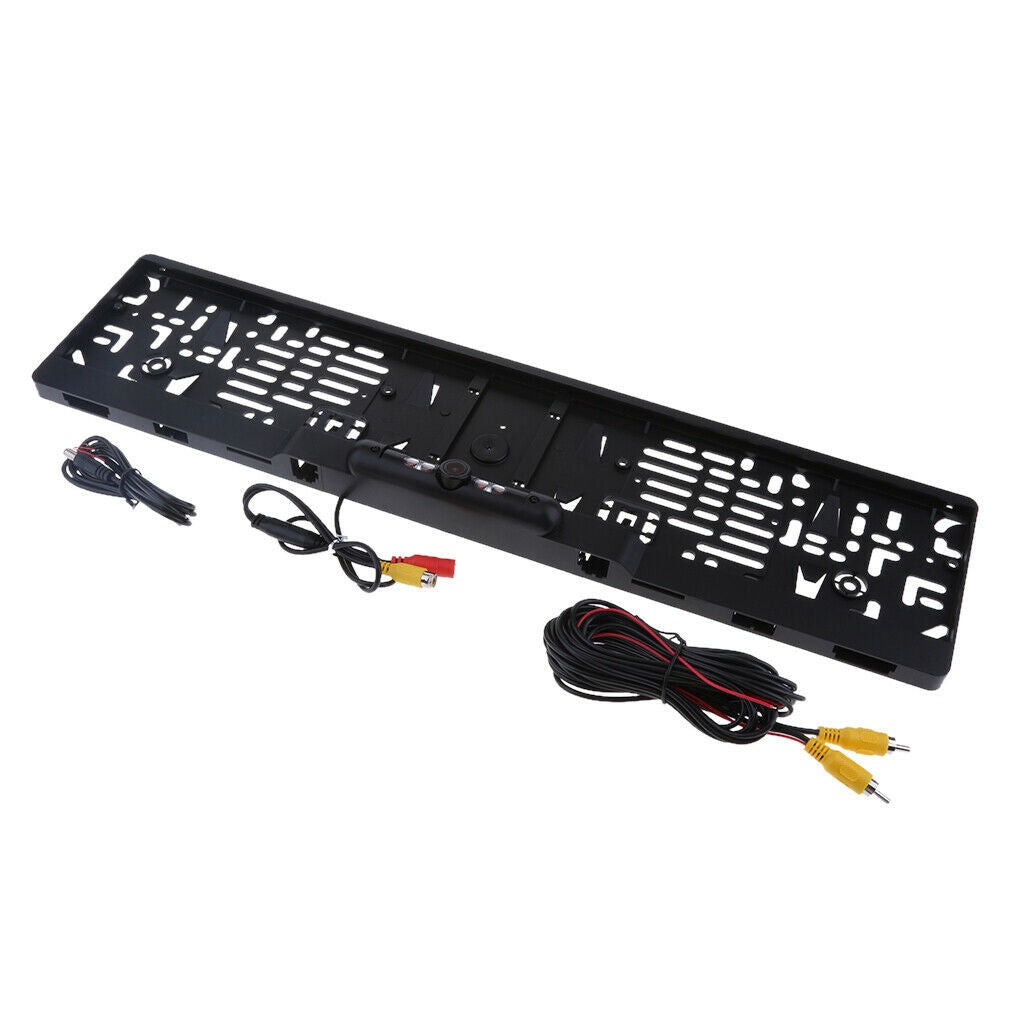 170° Rearview EU License Frame Backup Camera with 4 LED Light Night Vision