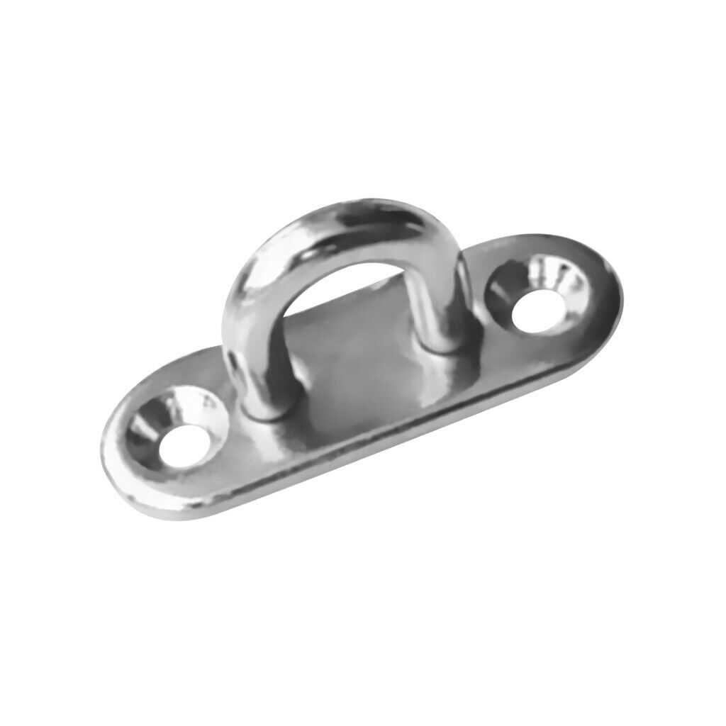 6mm 316 Stainless Steel Oblong Pad Eye Boat Shade Sails Mounting Fixing Kit