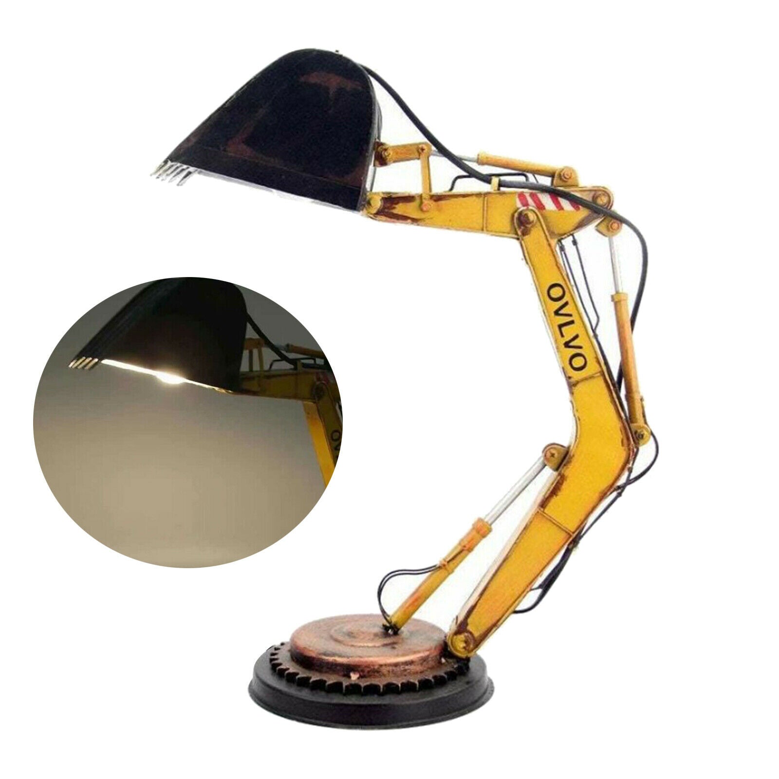 Table Lamp Industrial Style Flameless Bedside Desk Lamp Office Cafe Studio