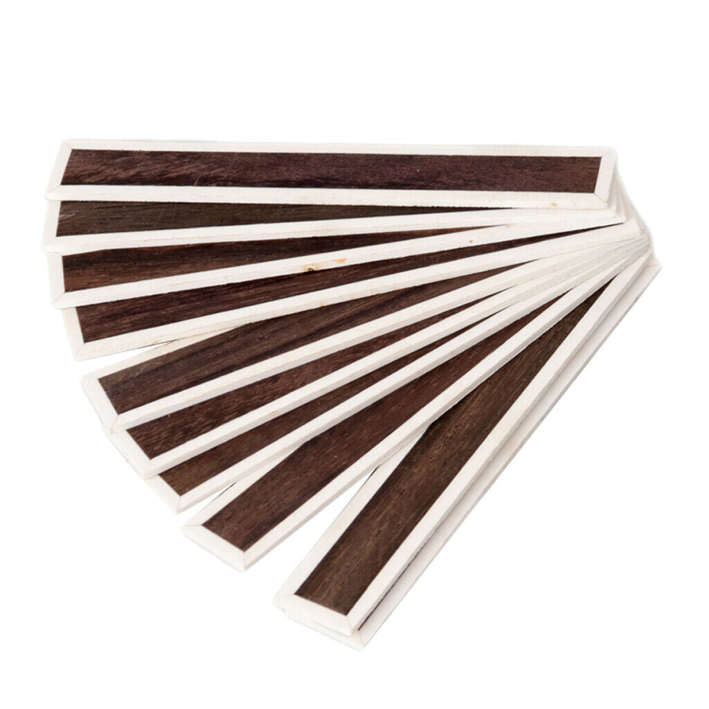 10pcs Classical Guitar Bridge Tie Blocks Bone Inlay Wood for Luthier Supply
