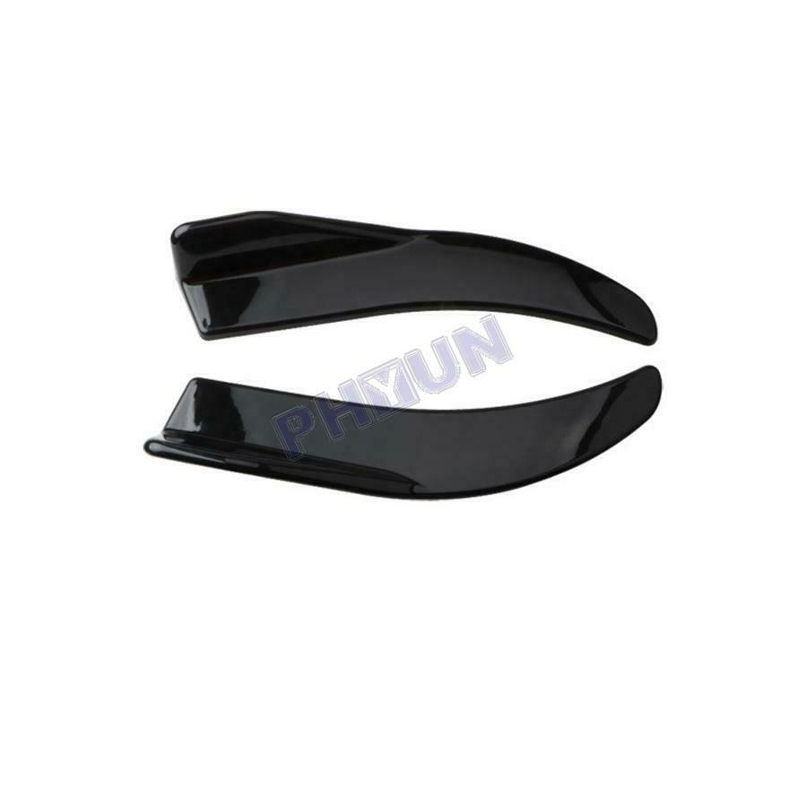 2x Glossy Black Car Rear Bumper Spoiler Lip Anti-crash Body Side Skirt Universal
