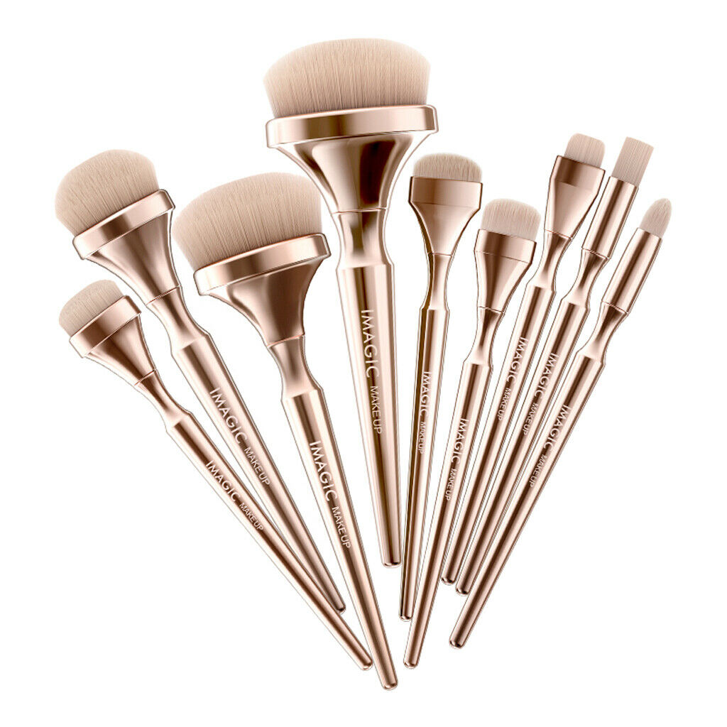 Lots 9 Makeup Brushes Set Liquid Blending Nose Eye Buffing Stippling Brush