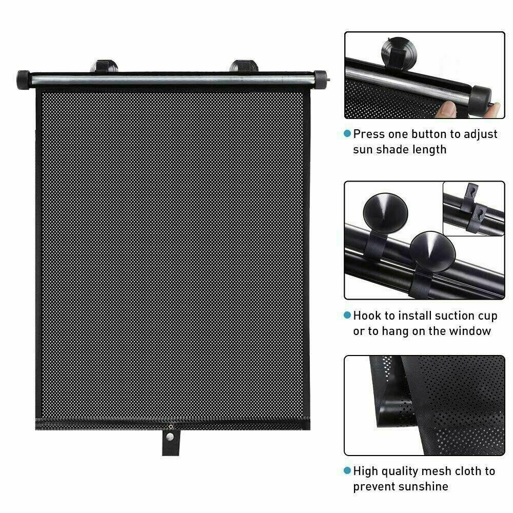 Retractable Car Auto Side Window Baby Sun Shade Shield Cover Roll Curtain Visor