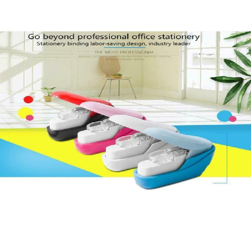 Color Stapleless Stapler Book Paper Stapling Stapler Mini Portable No Staples