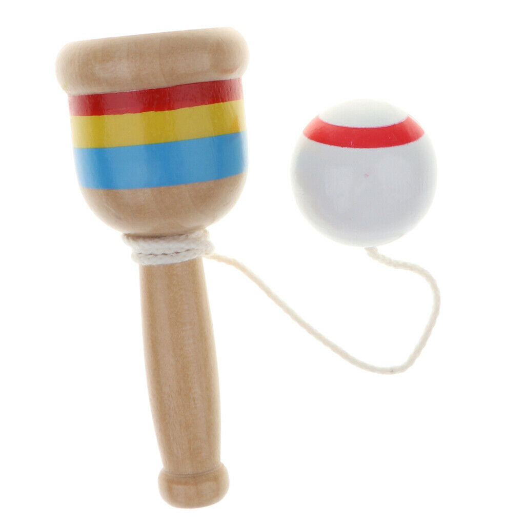 Kendama skill ball cup made of wood painted children's kendama educational toys