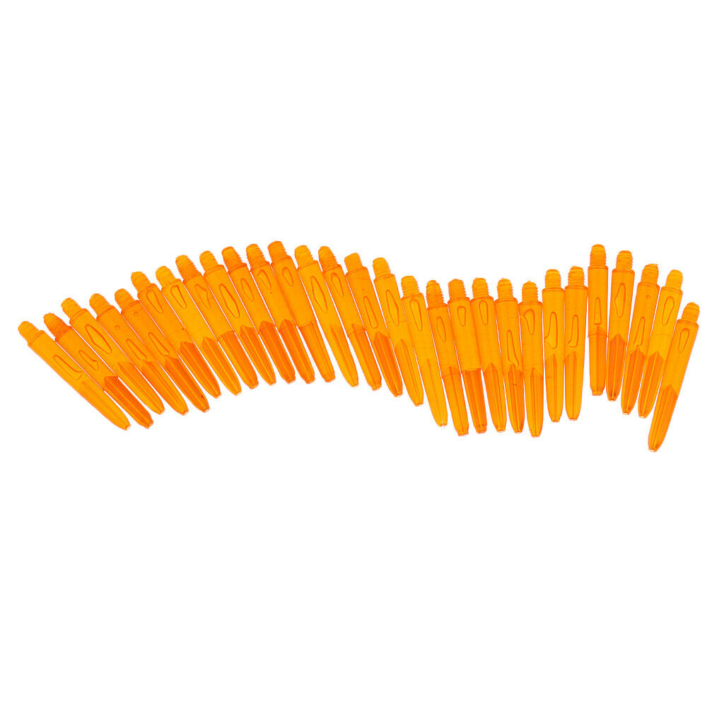 60Pcs 2BA Thread Plastic  Stems Shafts Soft Tip Darts Green & Orange