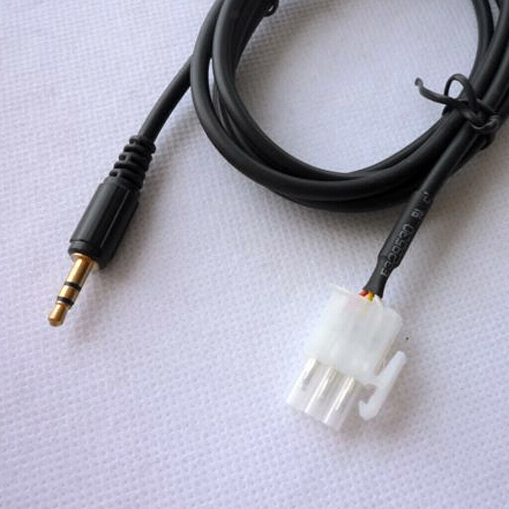 2pcs 1.5 Meter Motorcycle MP3 Player Adapter 3.5mm AUX Cord Cable Male Jack for