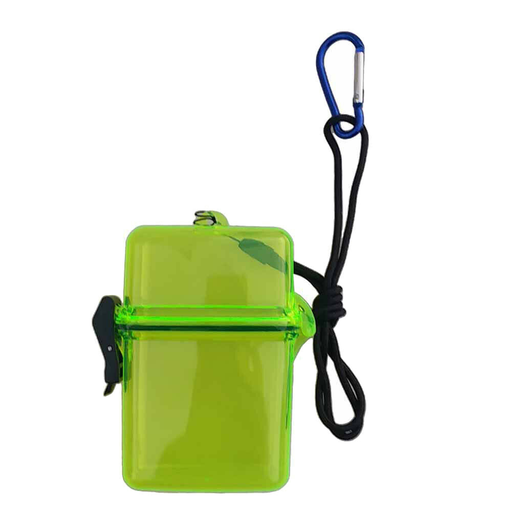 2Pcs Yellow+Gray Scuba Storage Box with Lanyard for Boating Fishing Sailing