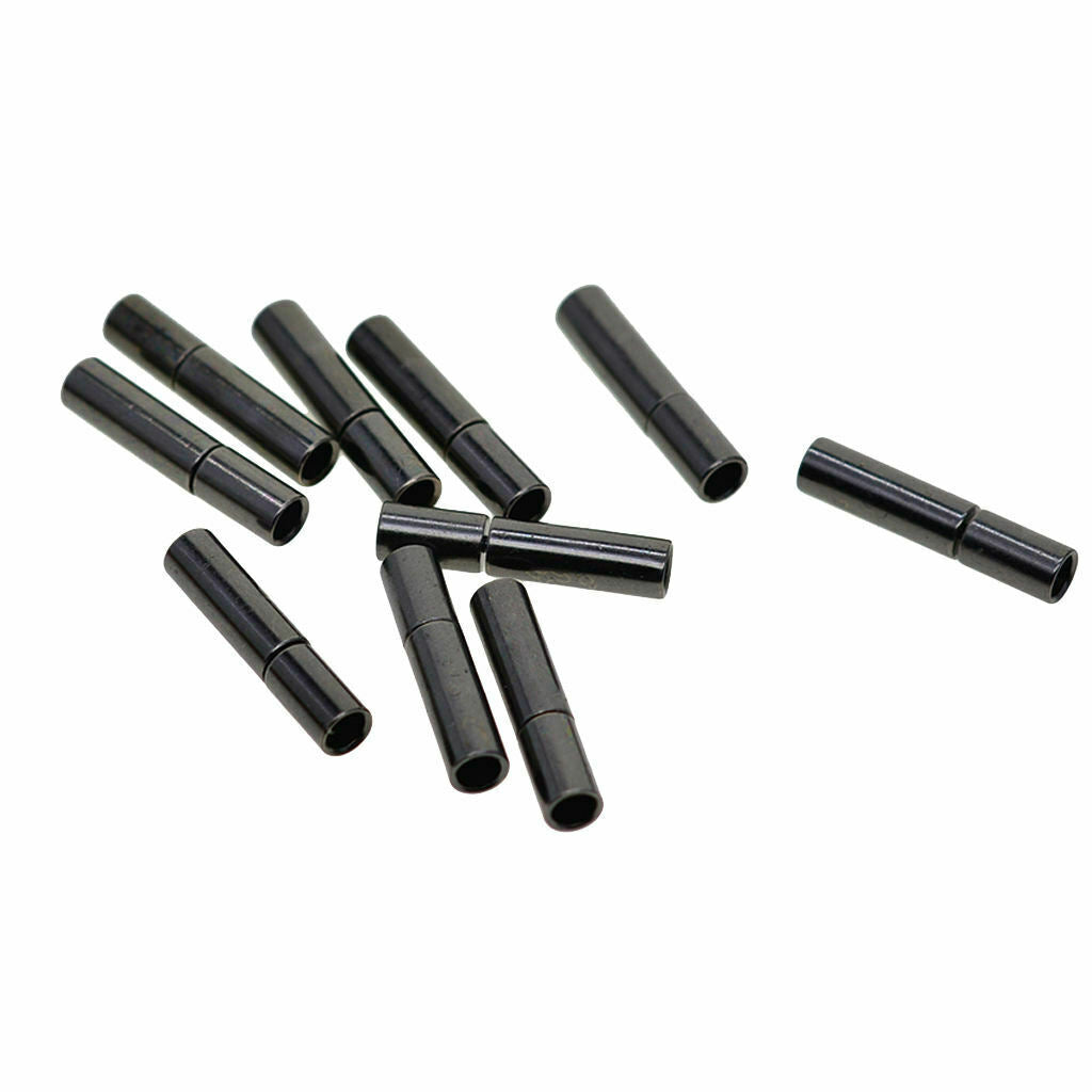 10 Set Black Glue In Bayonet Tube Clasp DIY Bracelet End Caps For 2mm Cord