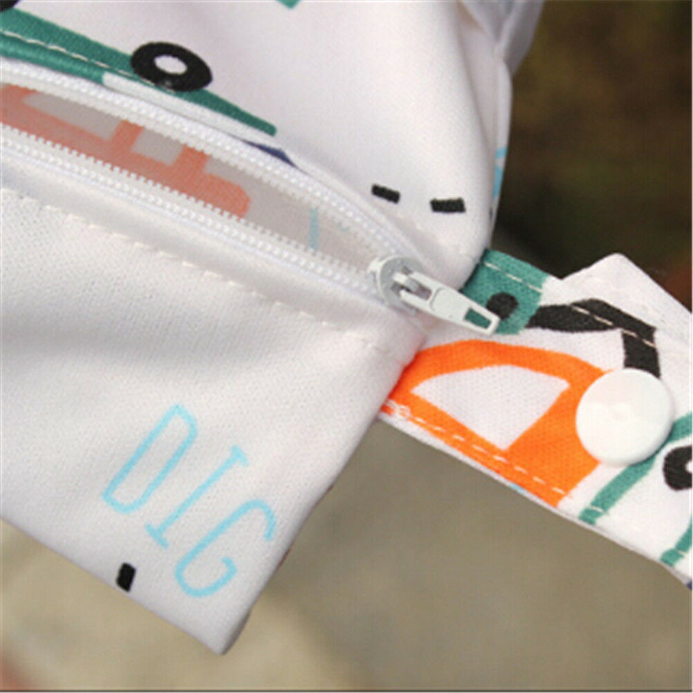 Baby Protable Nappy Washable Nappy Wet Dry Cloth Zipper Waterproof Diaper .l8
