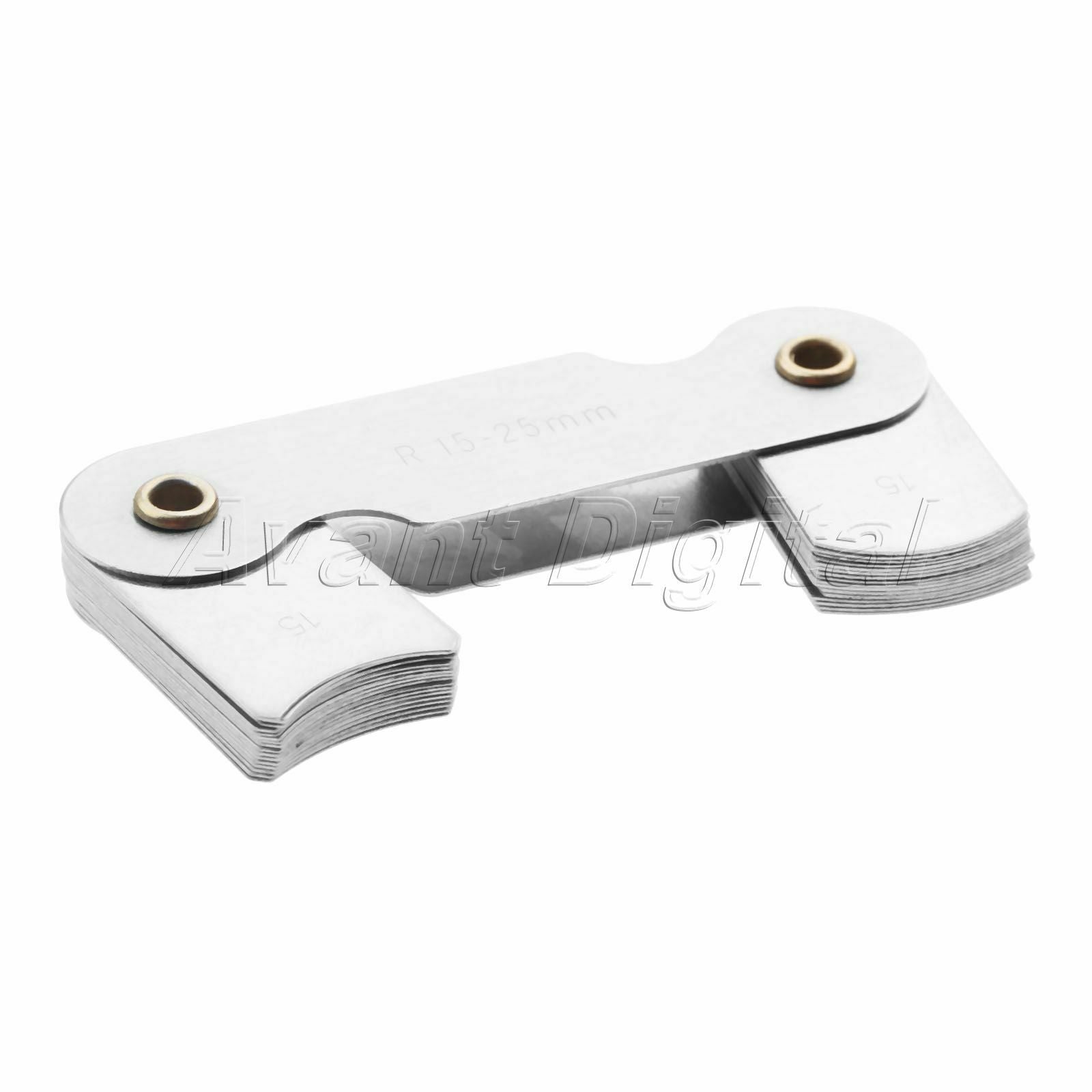 Professional Measuring Tool R15-25mm Radius Gauge Gage 32 Blades Stainless Steel