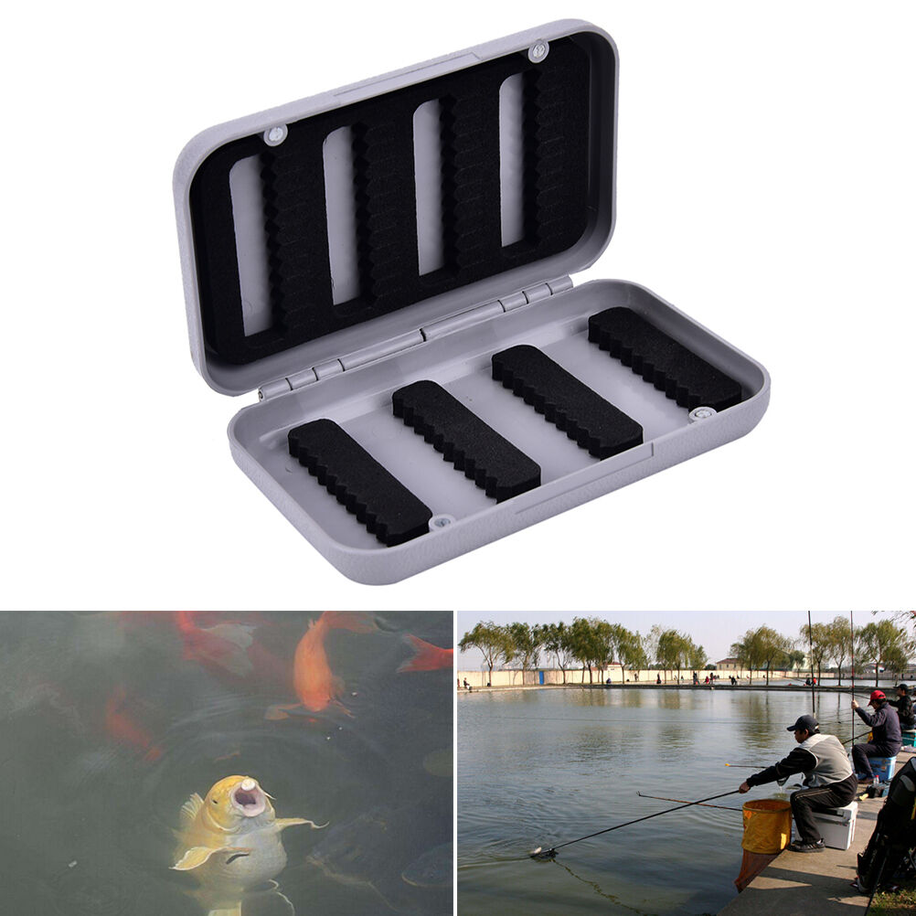 Box Foam Waterproof Plastic Bait Hook single Side Lure Storage Fly Fishing.l8