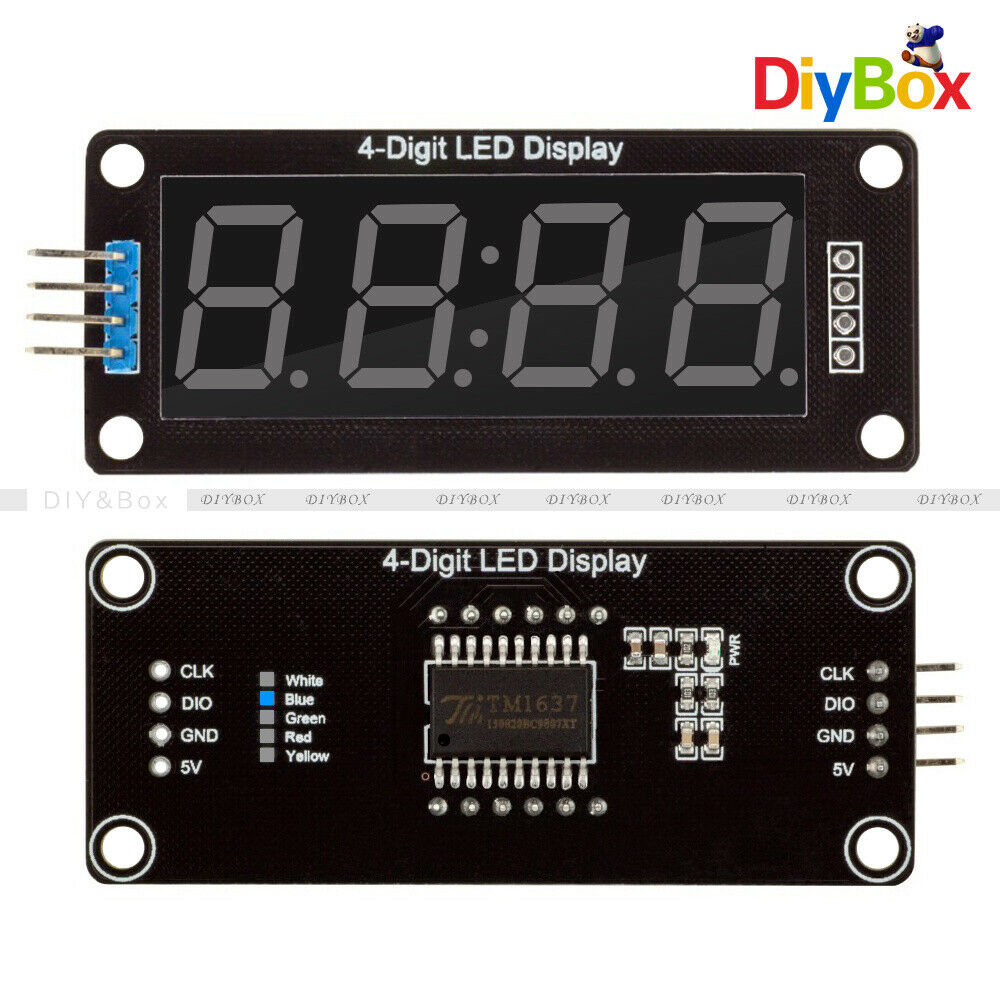 5PCS 0.56'' TM1637 4Bit Digital LED 7 Segment Clock Tube Display F Arduino Blue