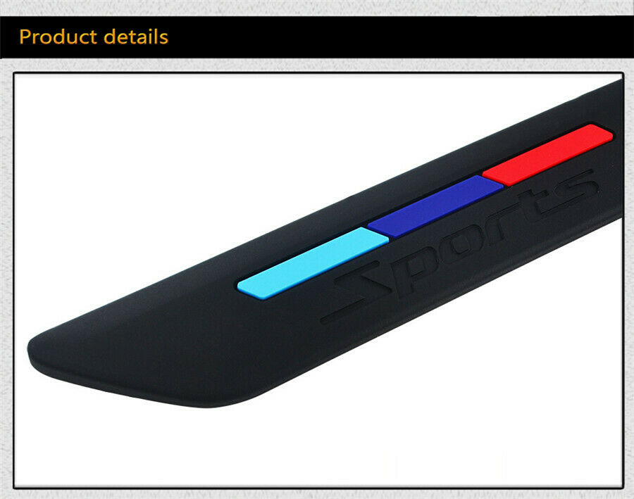 Pair Black Car Bumper Protector Corner  Anti-rub Scratch Guard Strip Rubber