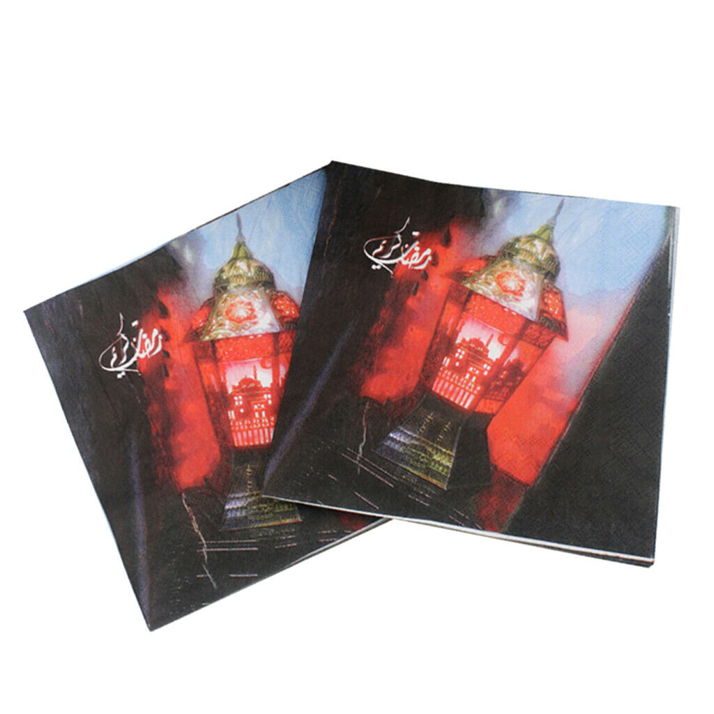 20 Pieces Paper Napkins Colorful Serviettes Islamic Muslim Holiday Decor
