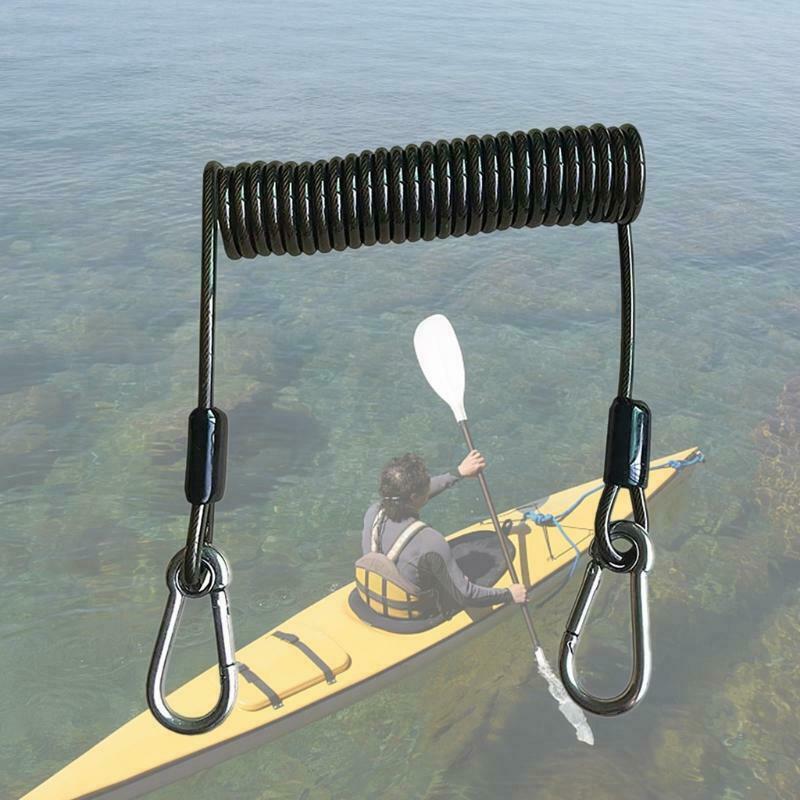 Retractable Tool Lanyard Fishing Coiled Lanyard Heavy Duty Safety Rope for Kayak